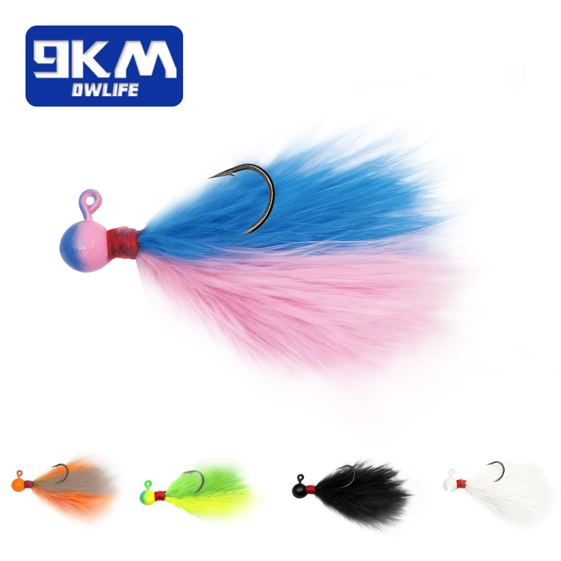 Fishing Hook Assortment - 9KM 5-teiliges Set Marabou-Jigs in verschiedenen