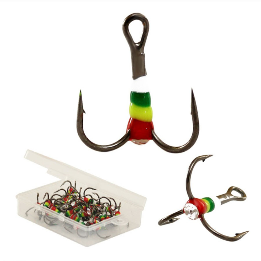 5pcs40pcs Eis Angeln Regenboge – Fishing Hook Offset Bewertung und Preis