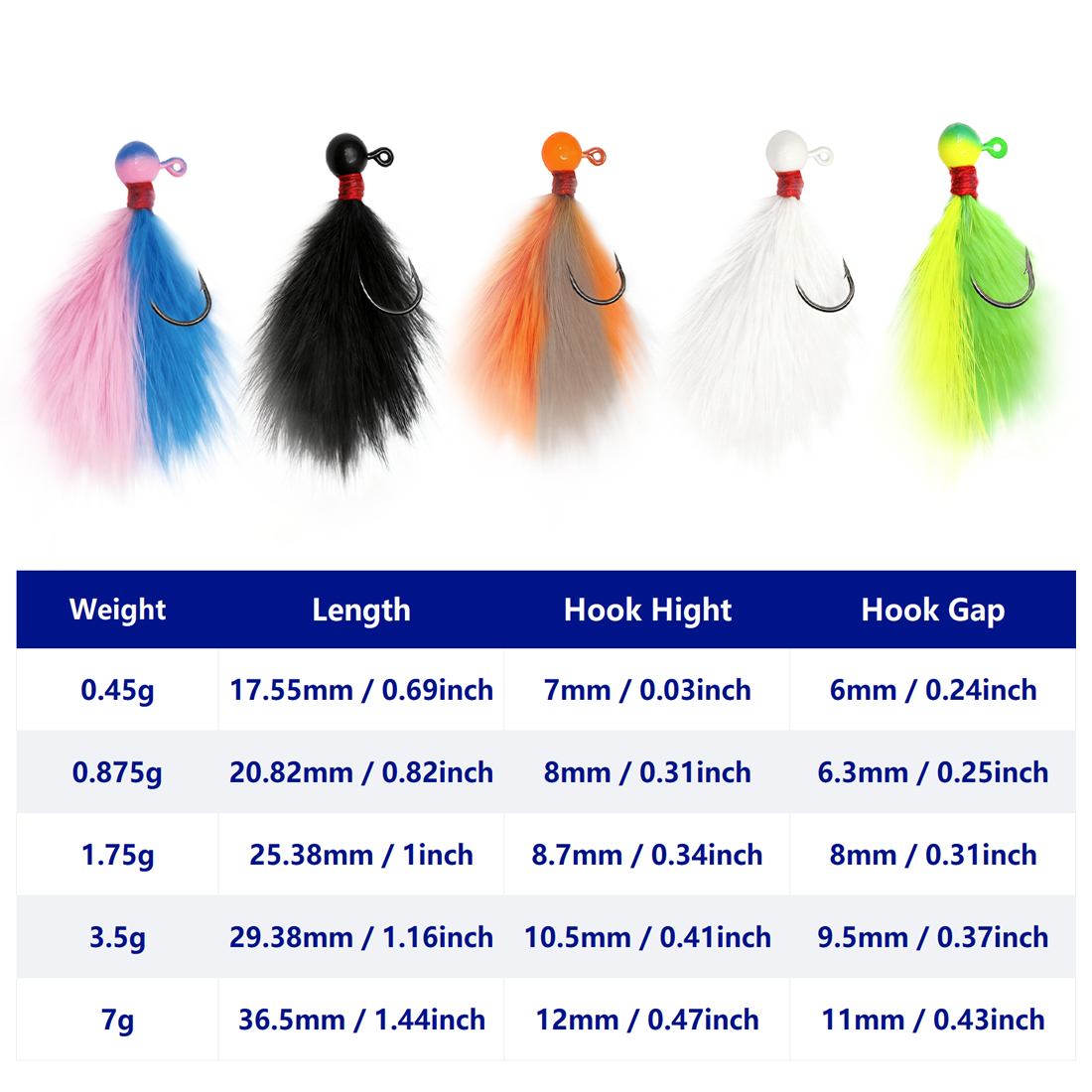 9KM 5-teiliges Set Marabou-Jig – Fishing Hook Assortment Bewertung und Preis